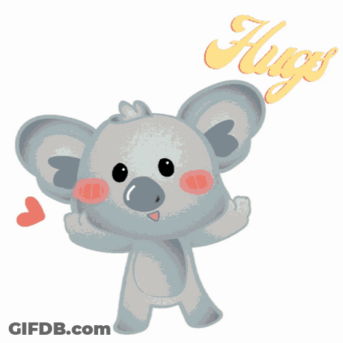 Sending Ghost Hugs Cute Koala Cartoon Love GIF