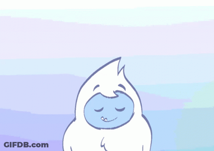 Sending Good Vibes Cartoon Yeti GIF
