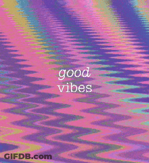 Sending Good Vibes Colorful Graphic Design GIF