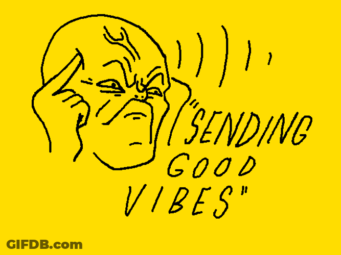 Sending Good Vibes Telepathically Animation GIF