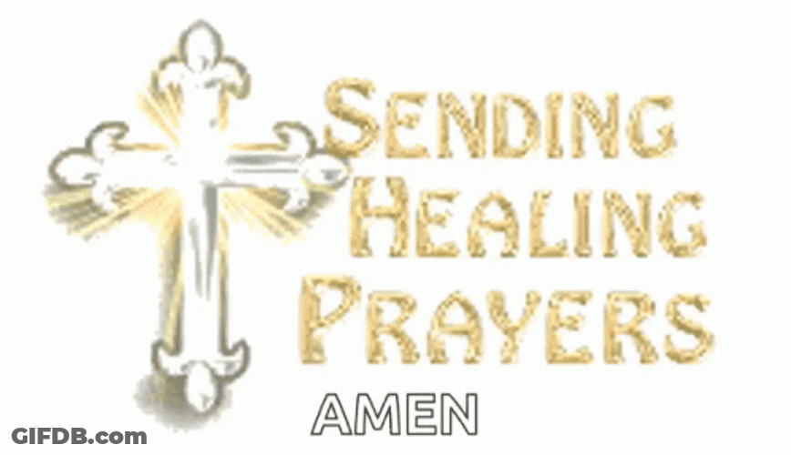 Sending Healing Prayers Golden Cross GIF