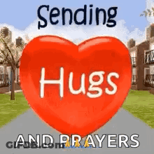 Sending Hugs And Prayers Heart GIF