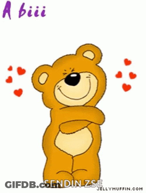 Sending Hugs From Bear GIF