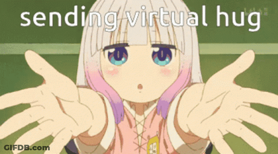 Sending Hugs Miss Kobayashi GIF