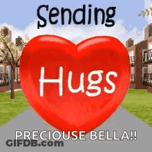 Sending Hugs Red Heart GIF