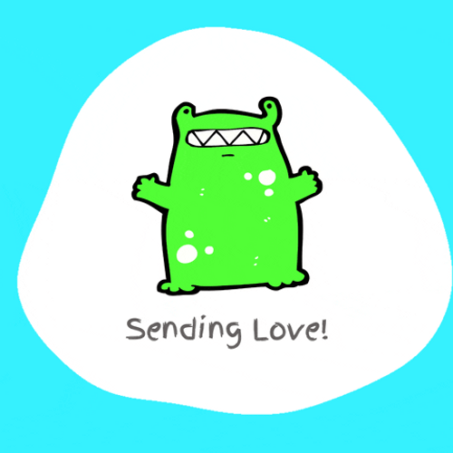 Sending Love Alien Slug GIF