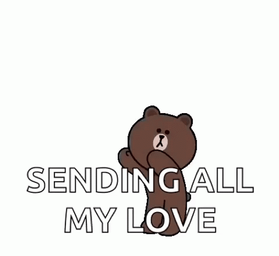 Sending Love Brown Hearts GIF