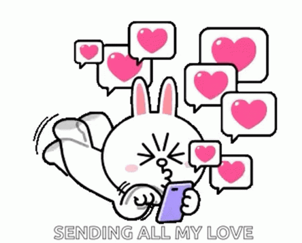 Sending Love Cony Heart GIF