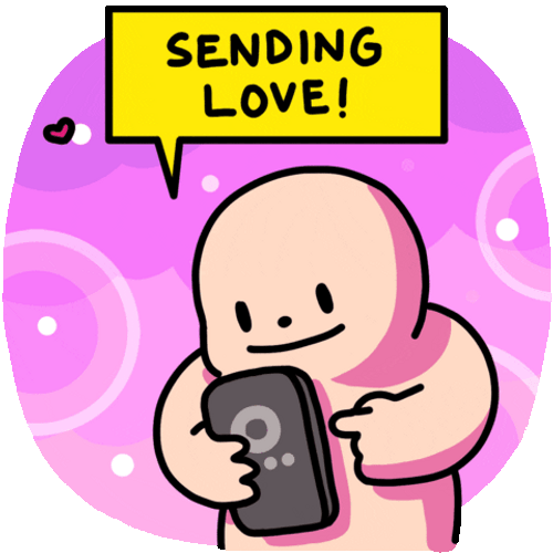 Sending Love Heart Chat GIF