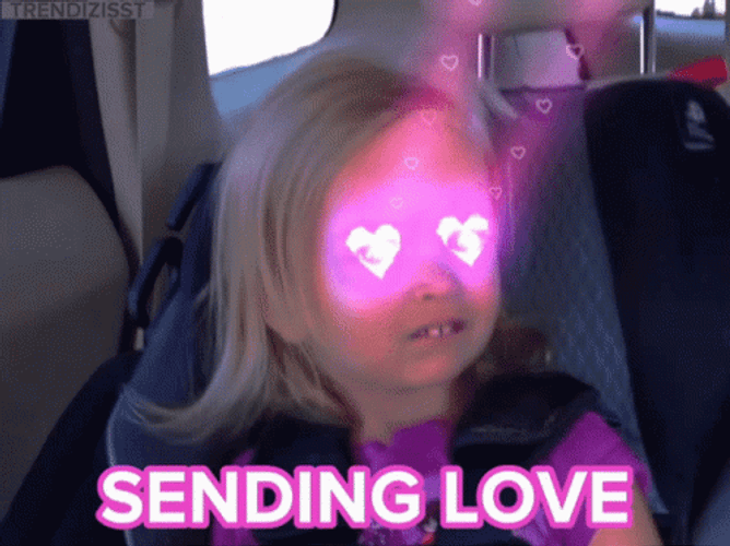 Sending Love Laser Heart Eyes GIF