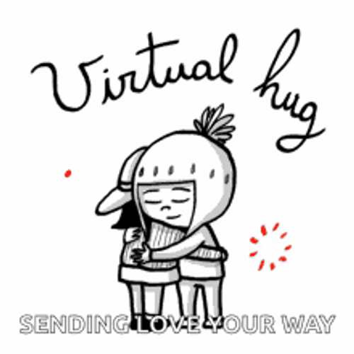 Sending Love Through Virtual Comfort Hug GIF