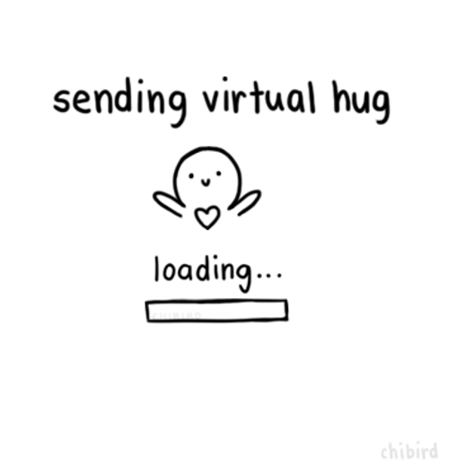 Sending Love Virtual Hug Loading GIF
