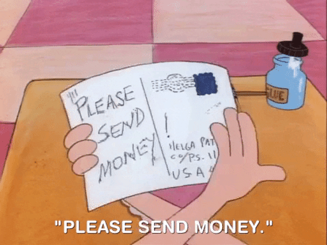 Sending Mail For Money Please GIF