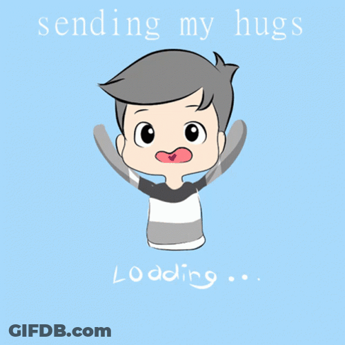 Sending My Hugs Kawaii Boy GIF