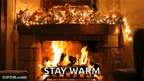 Sending My Love To Keep You Warm With Fireplace GIF