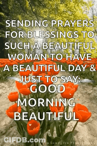 Sending Prayers For Blessings To Such A Beautiful Woman To Have A Beautiful Day And Just To Say Good Morning Beautiful . GIF