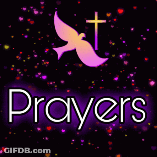 Sending Prayers Holy Spirit Cross Glitters GIF