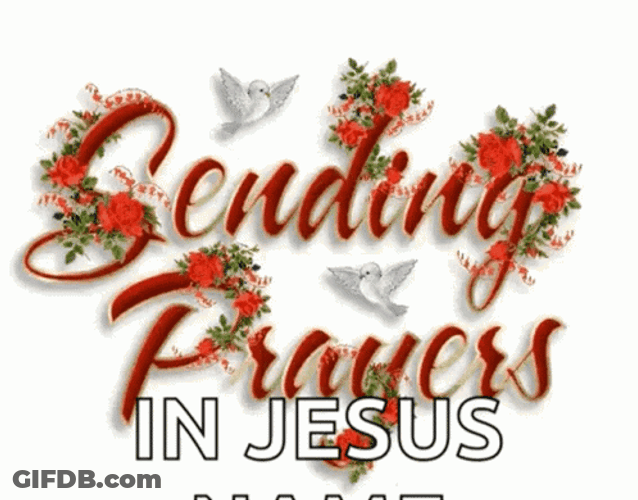 Sending Prayers In Jesus Name Glitters GIF