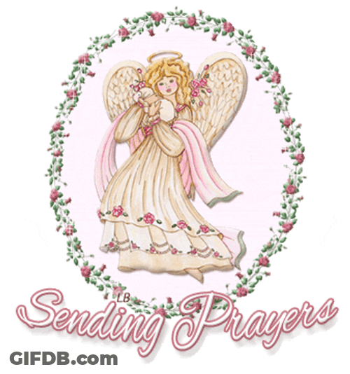Sending Prayers Pink Blonde Angel GIF