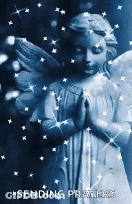 Sending Prayers Sparkling Little Angel GIF