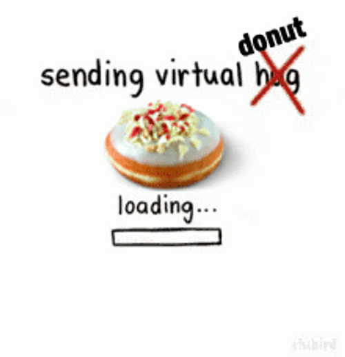 Sending Virtual Hug Donut Loading GIF