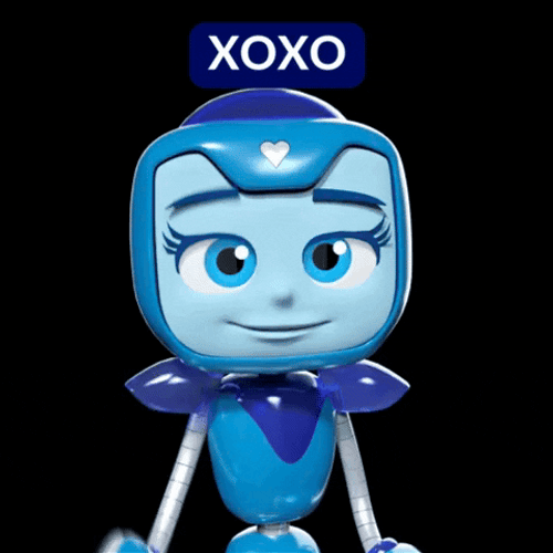Sending Virtual Hug Super Robot Wink GIF