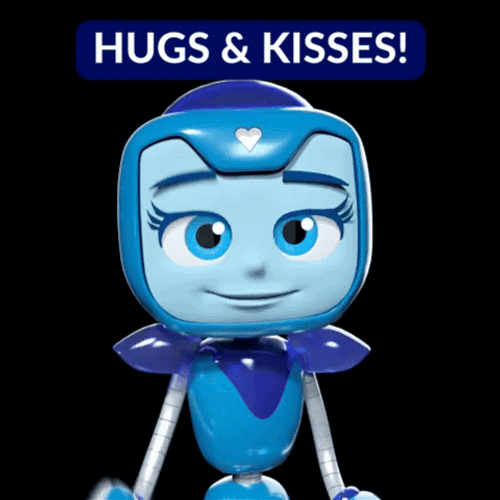 Sending Virtual Hugs And Kisses Super Robot GIF
