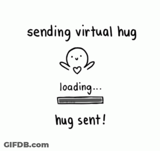 Sending Virtual Hugs Loading GIF