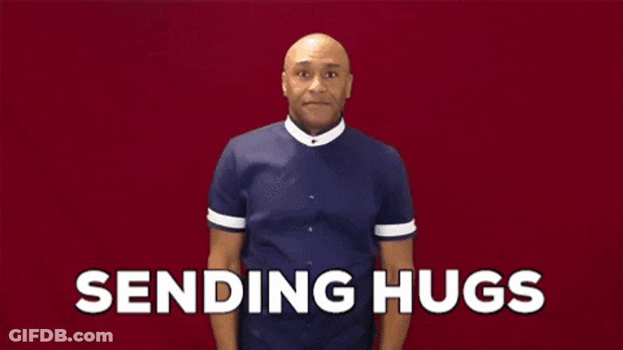 Sending Virtual Hugs Robert Blackmon Friendship GIF