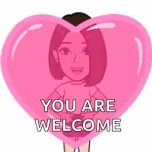 Sending You Are Welcome Hearts GIF