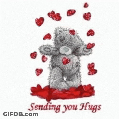 Sending You Hugs Love Hearts Tatty Teddy GIF