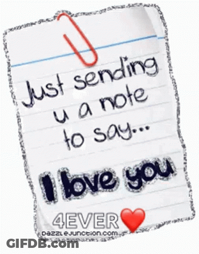 Sending You Note Saying I Love You GIF