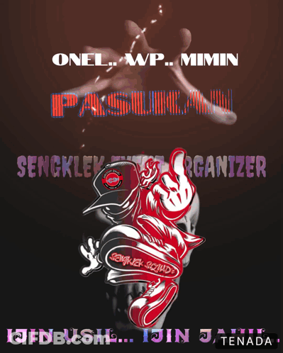 Sengklek Event Organizer Poster With Skull GIF