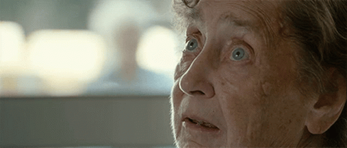 Senile Woman Confused Worried Eyes GIF