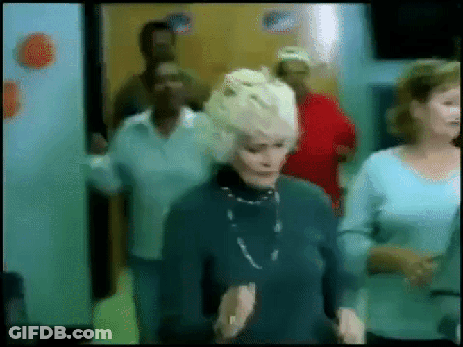 Senior Citizen Group Bad Dancing GIF
