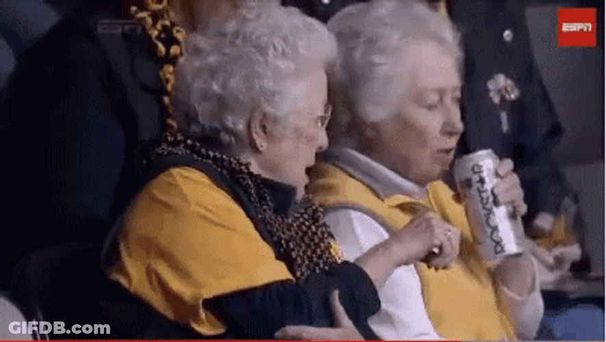 Senior Citizen Having A Drink GIF