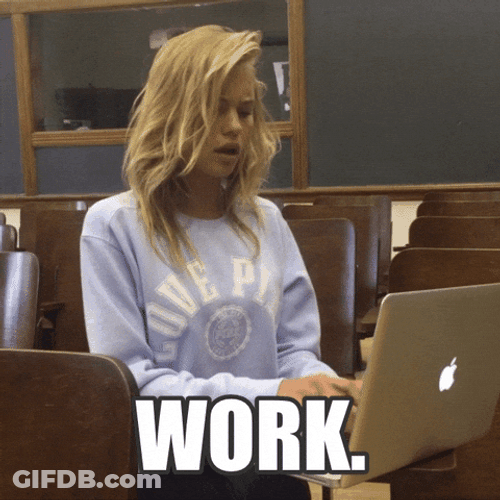 Senior Year Girl Typing Laptop Work GIF