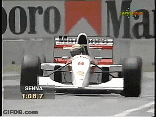 Senna Mclaren White F1 Car GIF