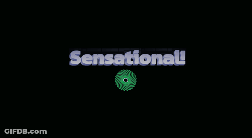 Sensational Logo With Green Swirl GIF