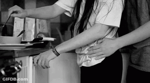 Sensual Back Hugging GIF