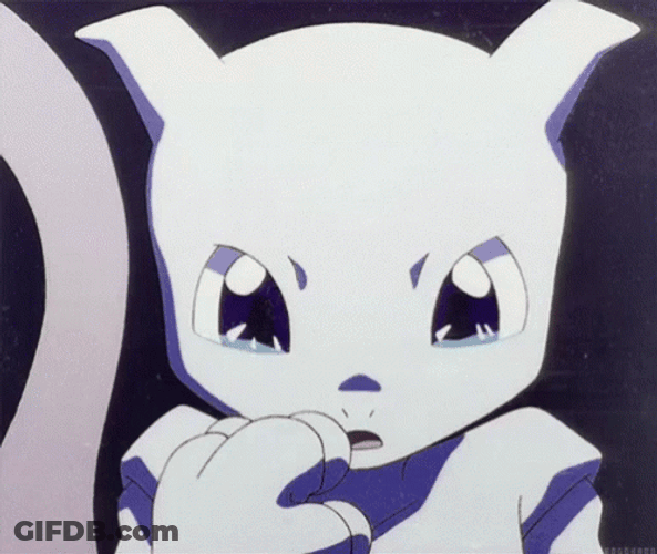 Sentimental Pokemon Mewtwo Tender Stare GIF