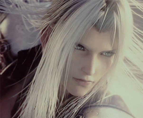 Sephiroth Innocent Look GIF