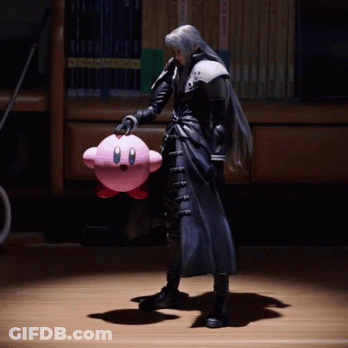 Sephiroth Playing Kirby GIF