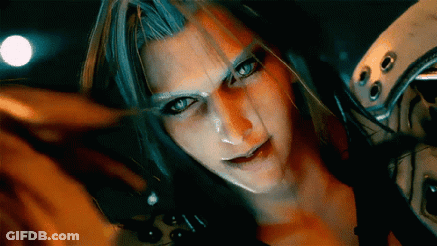 Sephiroth Smiling At Cloud GIF