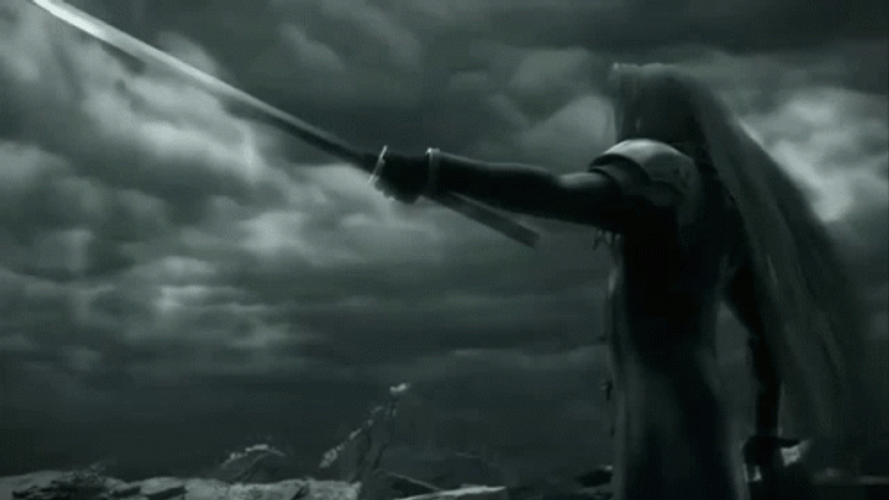 Sephiroth Wings Out To Fly GIF