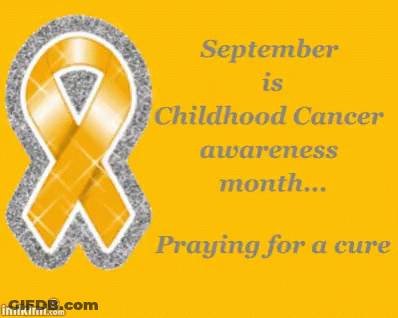 September Childhood Cancer Awareness Month Yellow Ribbon GIF