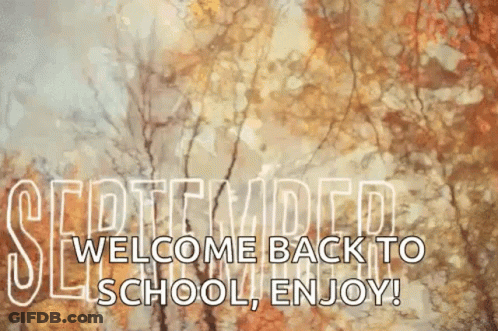 September Welcome Back School Card GIF