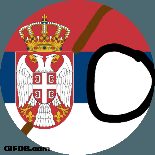 Serbia Countryball Spin GIF