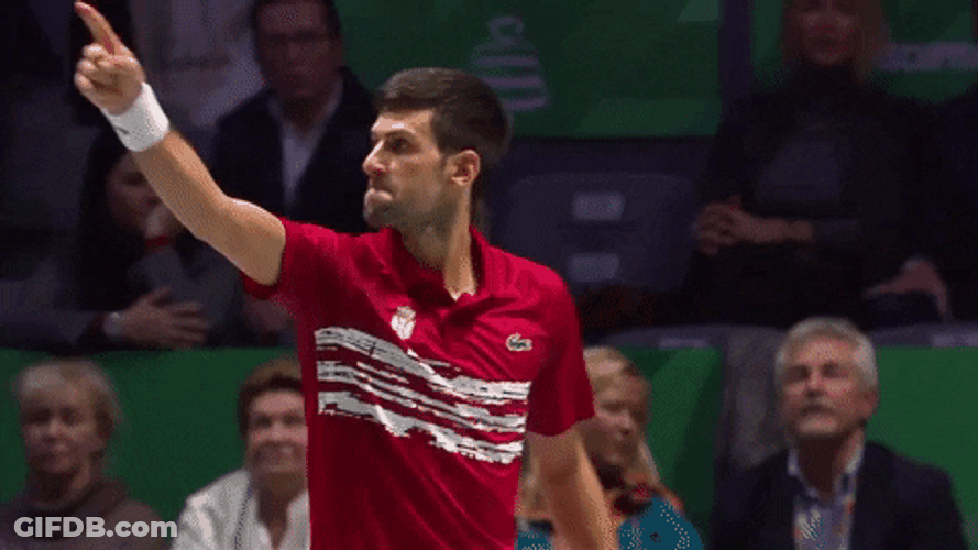 Serbia Djokovic Chest Bump GIF