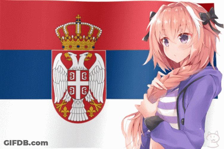 Serbia Flag Astolfo Anime GIF